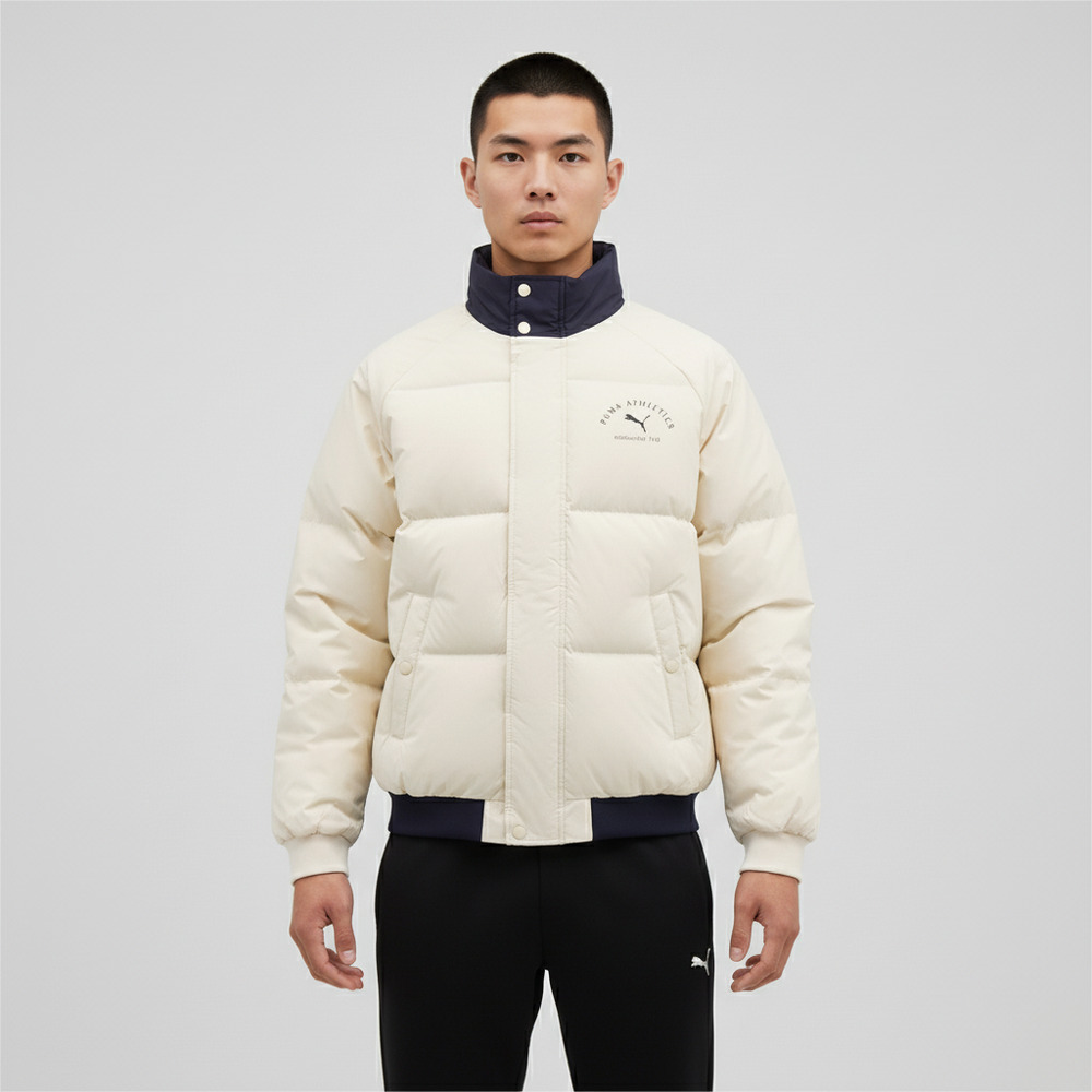 puma彪马2025男子男子-WINTERIZED Stand Collar Jacket-雪白色厚羽绒服-短69281387