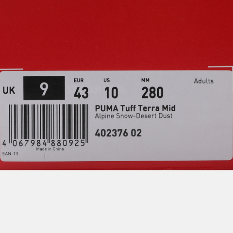 puma彪马2025中性中性-PUMA Tuff Terra Mid-雪白色-沙砾灰TUFF40237602