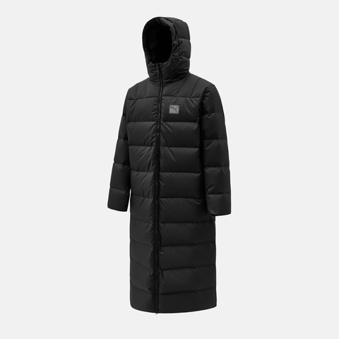 puma彪马2025中性中性-Long Hooded Down Coat-黑色厚羽绒服-长69357301