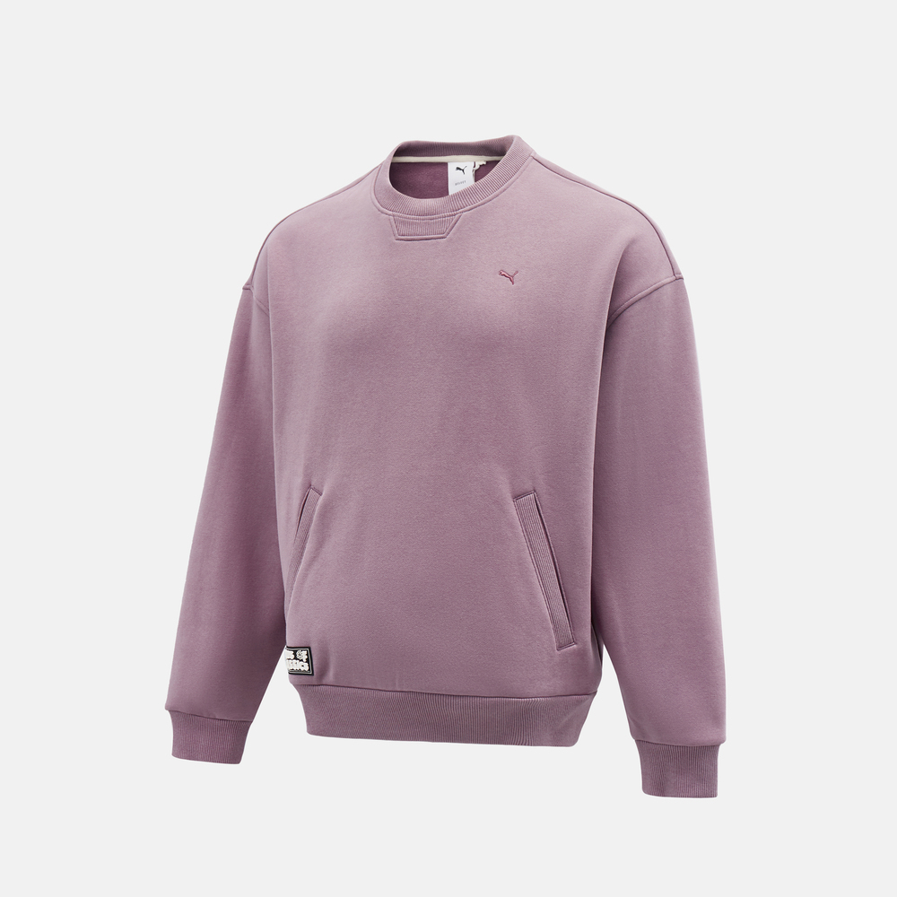 puma彪马2025中性中性-HAUS OF CLASSICS Crew-深紫色针织无帽卫衣63351464
