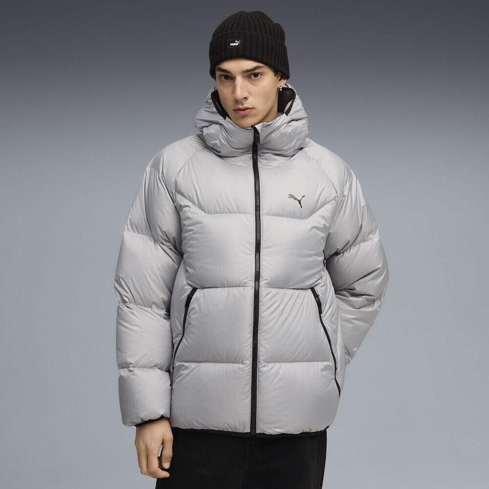puma彪马2025男子男子-Hooded Down Puffer Jacket-灰色厚羽绒服-短69107863