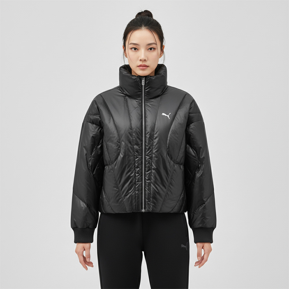 puma彪马2025女子女子-Dare to Down Jacket-黑色厚羽绒服-短63550301