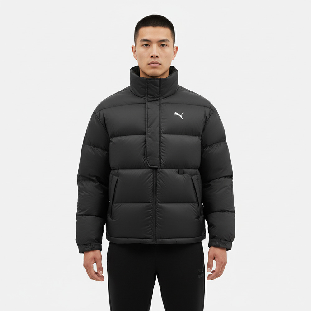 puma彪马2025男子男子-Men's Training Down Puffy jacket-黑色厚羽绒服-短52870801