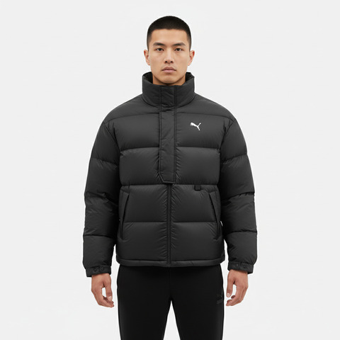 puma彪马2025男子男子-Men's Training Down Puffy jacket-黑色厚羽绒服-短52870801