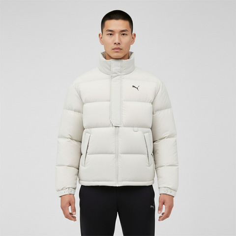 puma彪马2025男子男子-Men's Training Down Puffy jacket-灰色厚羽绒服-短52870861