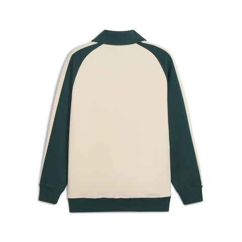 puma彪马2025中性中性-T7 Relaxed Wing Collar Jacquard Track Jacket DK-雪白色-淡绿针织无帽外套63402987