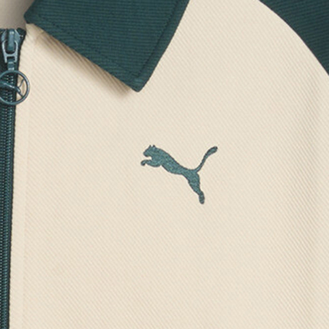 puma彪马2025中性中性-T7 Relaxed Wing Collar Jacquard Track Jacket DK-雪白色-淡绿针织无帽外套63402987
