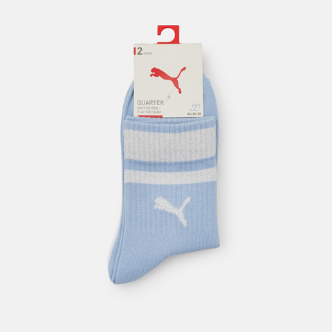 puma彪马2025女子女子-Puma U L.Quarter 2P-白色-蓝色短袜94742604