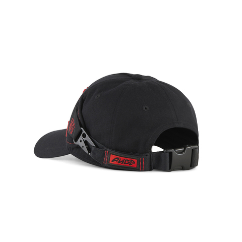puma彪马2025中性中性-PUMA x A$AP ROCKY Seatbelt Cap-黑色-烈焰红弯沿帽05501001