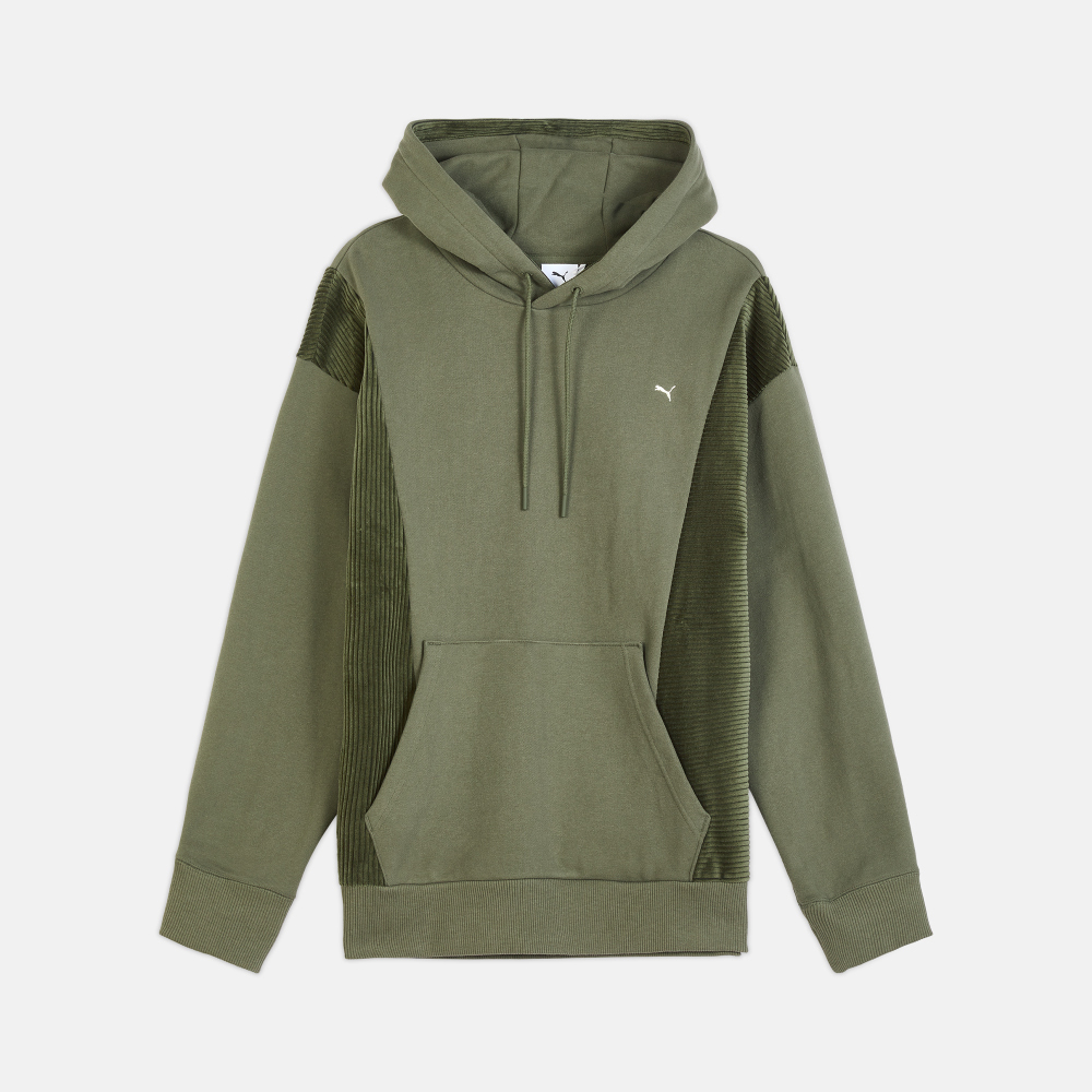 puma彪马2025中性中性-PLUSHVILLE Hoodie-橄榄绿针织连帽卫衣63348981