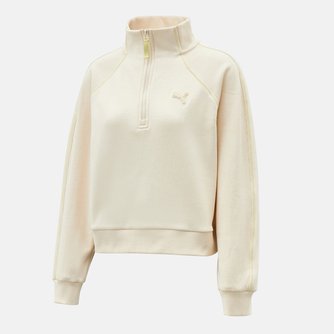 puma彪马2025女子女子-CASUAL OUTDOORIST HZ Crew FL W-雪白色针织无帽卫衣63572787