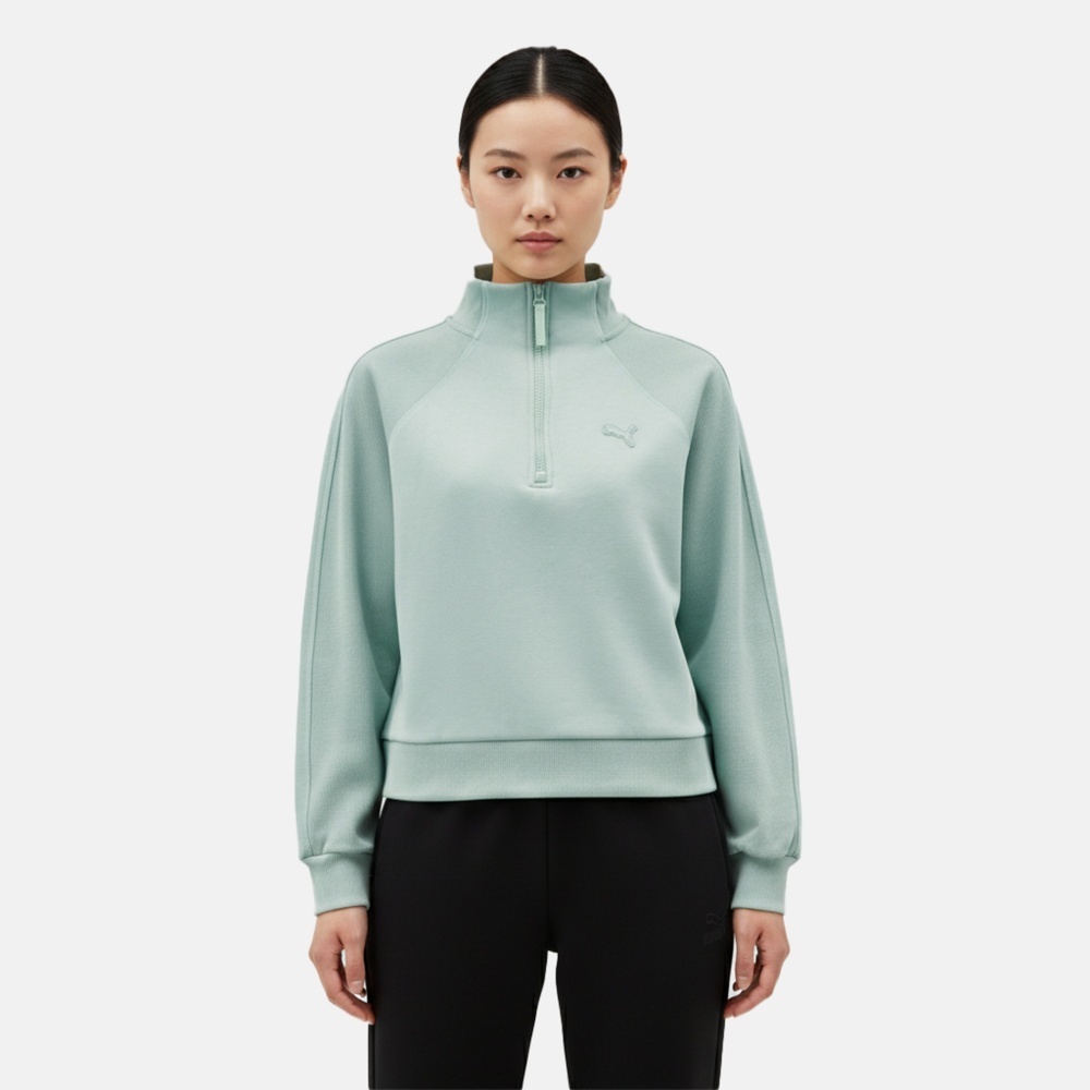 puma彪马2025女子女子-CASUAL OUTDOORIST HZ Crew FL W-薄荷绿针织无帽卫衣63572782
