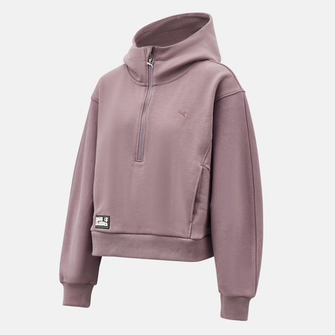 puma彪马2025女子女子-HAUS OF CLASSICS Hoodie W-深紫色针织连帽卫衣63351564