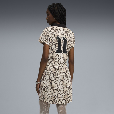 puma彪马2025女子女子-PUMA X A$AP ROCKY Snakeskin Futbol Dress-米白色-全印花无袖连衣裙63341636