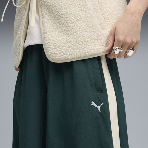 puma彪马2025女子女子-T7 Woven Midi Skirt-淡绿梭织长裙63406475