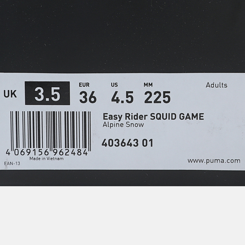 puma彪马2025中性中性-Easy Rider SQUID GAME-雪白色-深绿色-红色Rider40364301