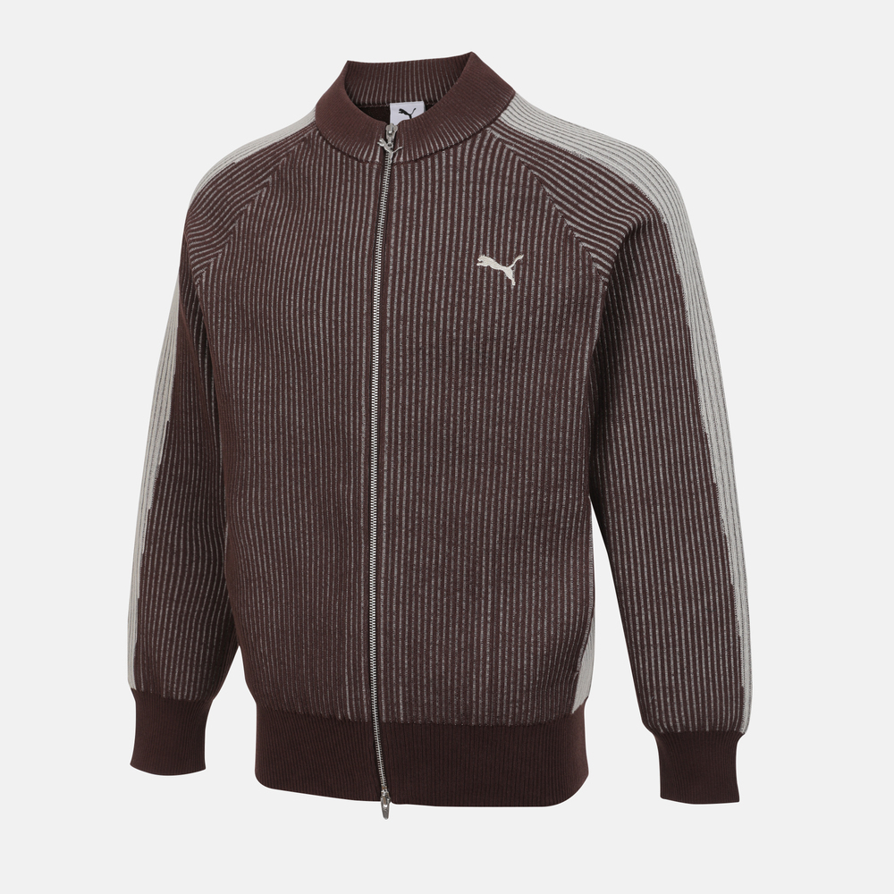 puma彪马2025男子男子-T7 Sweater-巧克力棕毛线开衫63743413