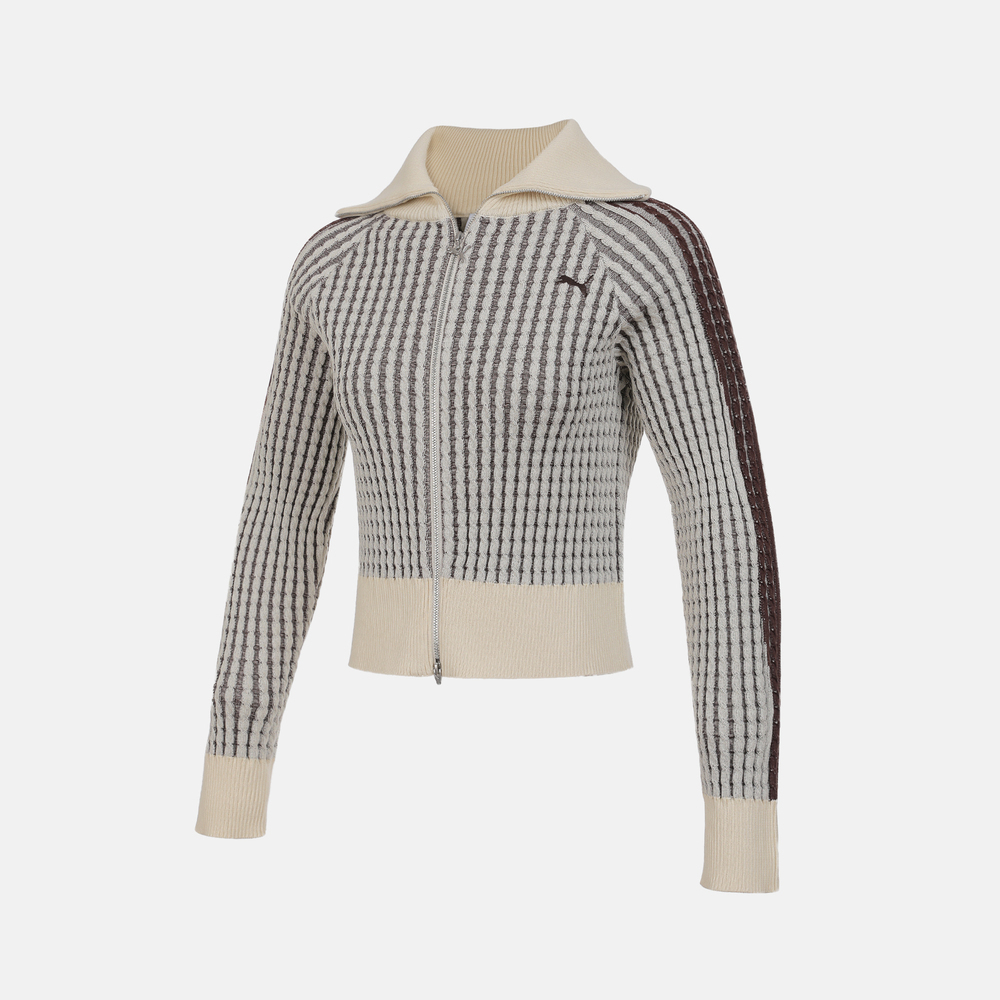 puma彪马2025女子女子-T7 Sweater W-雪白色毛线开衫63743987