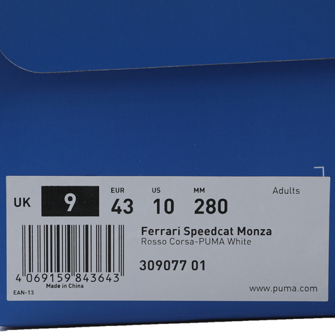 puma彪马2025中性中性-Ferrari Speedcat Monza-赛车红-彪马白赛车其他系列30907701