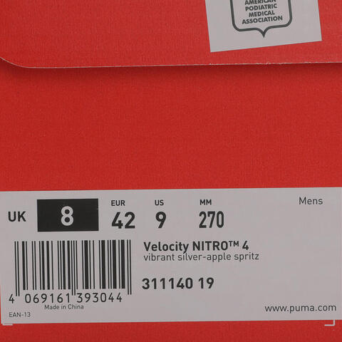 puma彪马2026男子男子-Velocity NITRO 4-活力银-青苹果绿跑步其他系列31114019