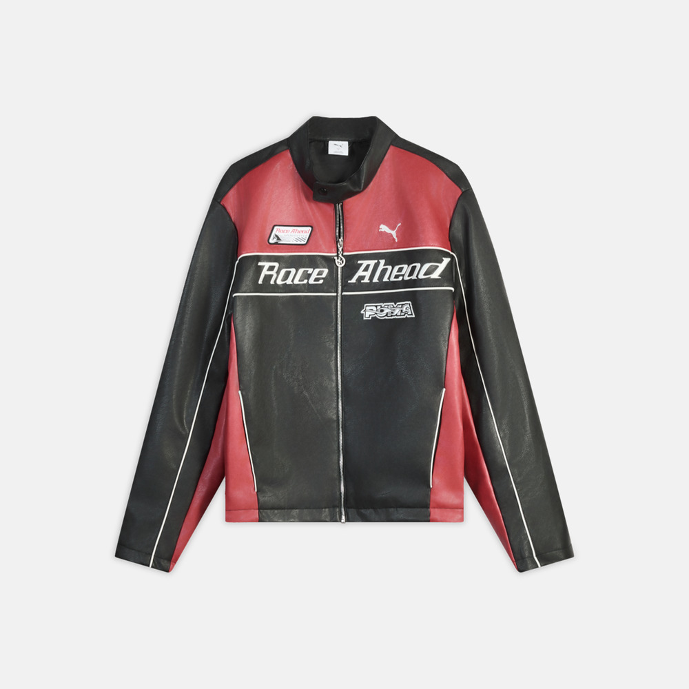 puma彪马2026中性中性-RACE AHEAD PU JKT-黑色皮衣63603101
