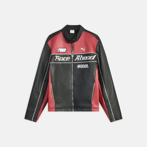 puma彪马2026中性中性-RACE AHEAD PU JKT-黑色皮衣63603101