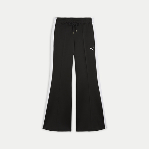 puma彪马2026女子女子-T7 Relaxed Flared Pants-黑色针织长裤63740801
