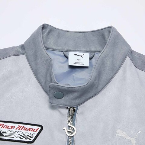 puma彪马2026中性中性-RACE AHEAD PU JKT-灰色皮衣63603171