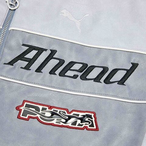 puma彪马2026中性中性-RACE AHEAD PU JKT-灰色皮衣63603171