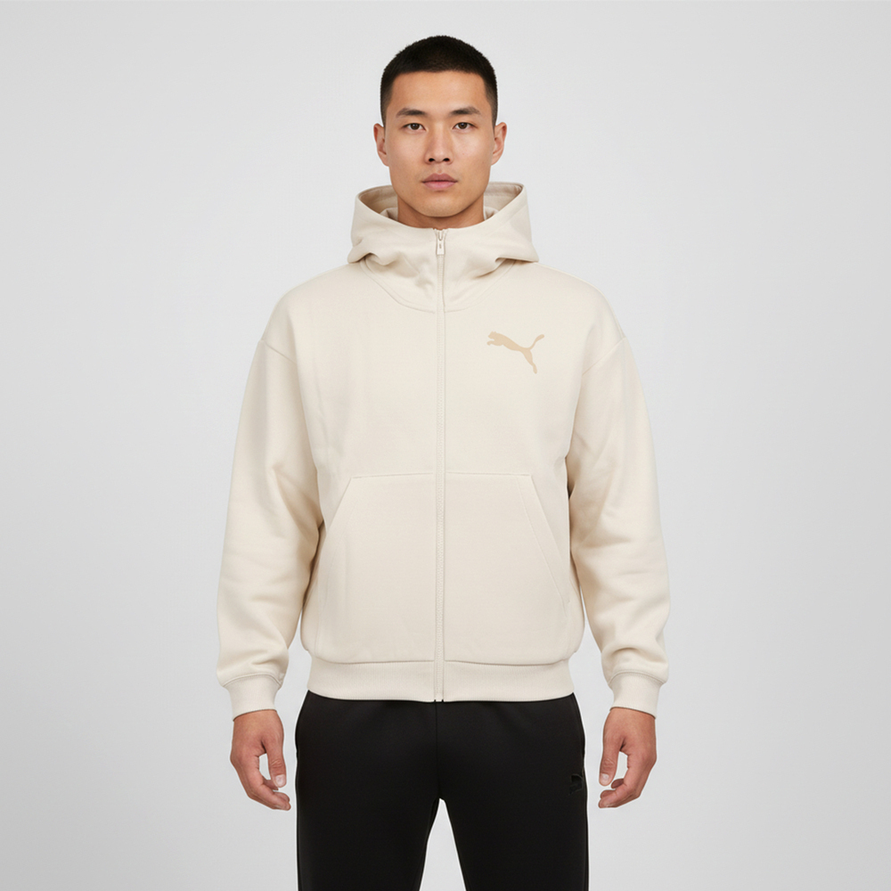 puma彪马2026男子男子-ESS GRAPHICS FULL-ZIP HOO-雪白色针织连帽外套63744487