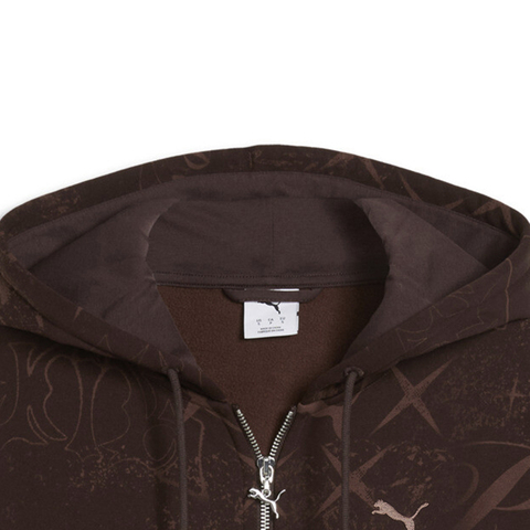 puma彪马2026女子女子-STREET GLAM Short Oversiz-巧克力棕针织连帽外套63706413