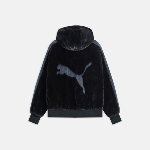 puma彪马2026中性中性-RACE AHEAD FUR JKT-黑色人造毛绒外套63608101