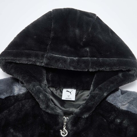 puma彪马2026中性中性-RACE AHEAD FUR JKT-黑色人造毛绒外套63608101
