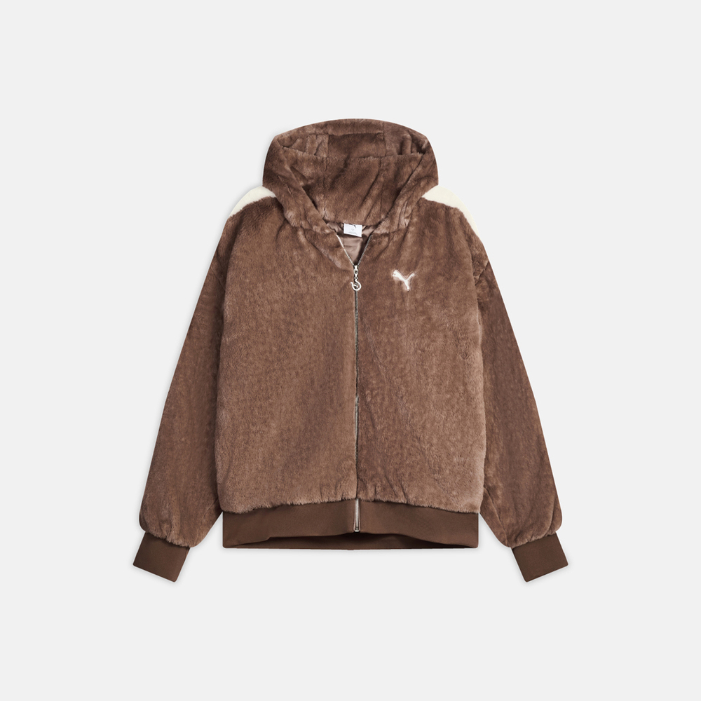 puma彪马2026中性中性-RACE AHEAD FUR JKT-棕色人造毛绒外套63608190
