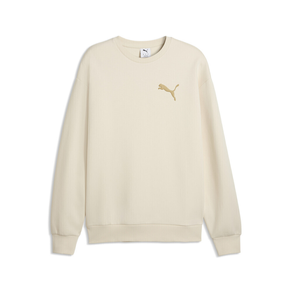 puma彪马2026男子男子-ESS ELEVATED CAT LOGO Rel-雪白色针织无帽卫衣63679187