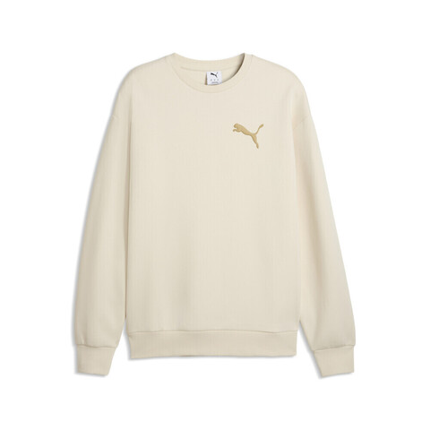 puma彪马2026男子男子-ESS ELEVATED CAT LOGO Rel-雪白色针织无帽卫衣63679187