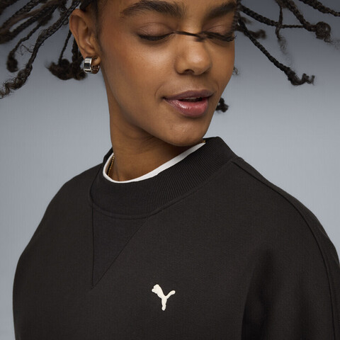 puma彪马2026女子女子-SELECT Essentials W Crew-黑色针织无帽卫衣63473501
