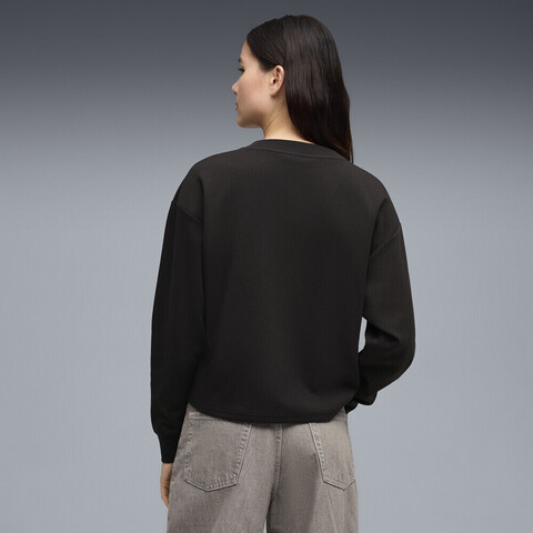 puma彪马2026女子女子-ESS ELEVATED Comfort V-ne-黑色针织无帽卫衣69409301