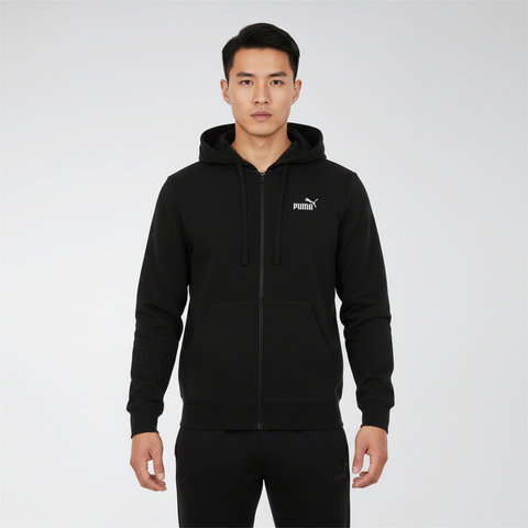 puma彪马2026男子男子-FULL-ZIP HOODIE DK-黑色针织连帽外套69545301