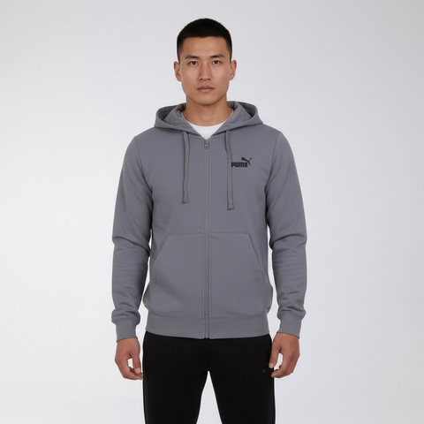 puma彪马2026男子男子-FULL-ZIP HOODIE DK-灰色针织连帽外套69545371