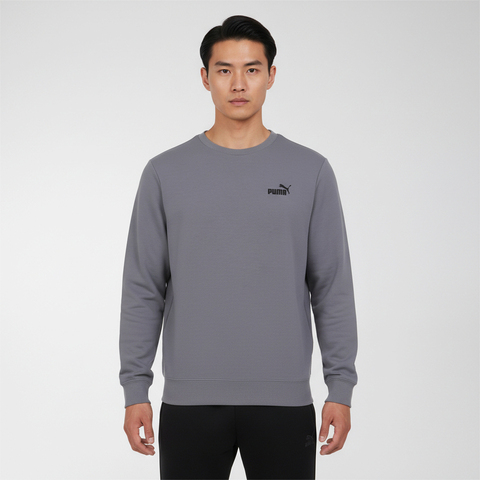 puma彪马2026男子男子-ESS No. 1 LOGO CREW DK-灰色针织无帽卫衣69545471