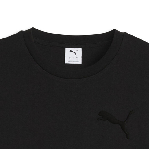 puma彪马2026男子男子-ESS ELEVATED CAT LOGO Rel-黑色针织无领短T63777501