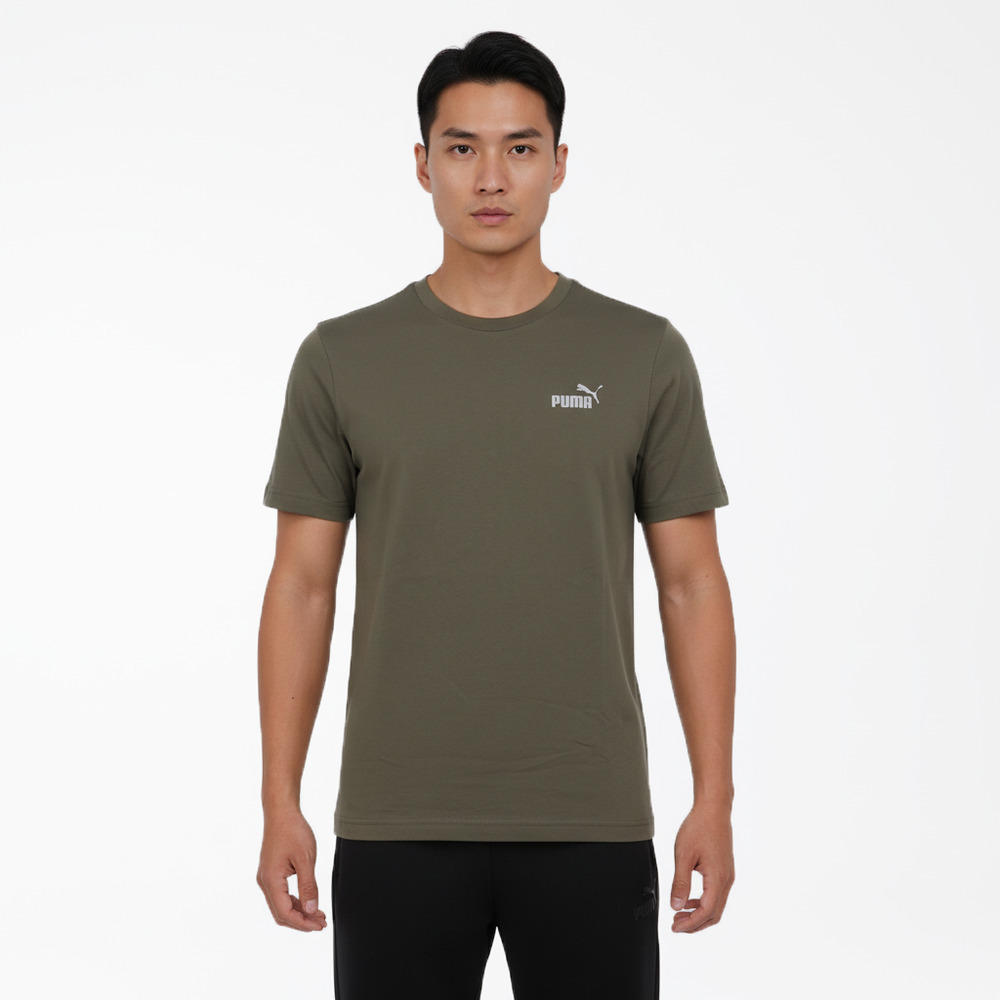 puma彪马2026男子男子-ESS METALLIC No.1 Logo Te-橄榄绿针织无领短T69444881