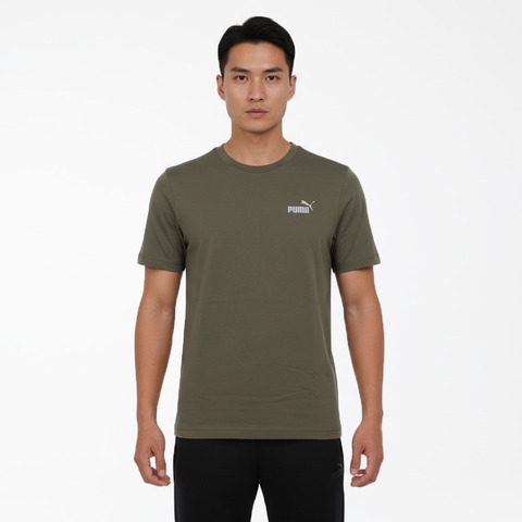 puma彪马2026男子男子-ESS METALLIC No.1 Logo Te-橄榄绿针织无领短T69444881