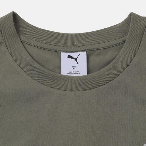 puma彪马2026男子男子-ESS METALLIC No.1 Logo Te-橄榄绿针织无领短T69444881