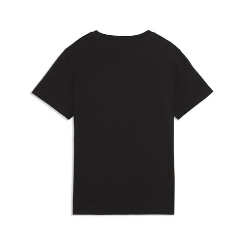 puma彪马2026女子女子-ESS ELEVATED Comfort Logo-黑色针织无领短T63777401