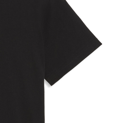 puma彪马2026女子女子-ESS ELEVATED Comfort Logo-黑色针织无领短T63777401