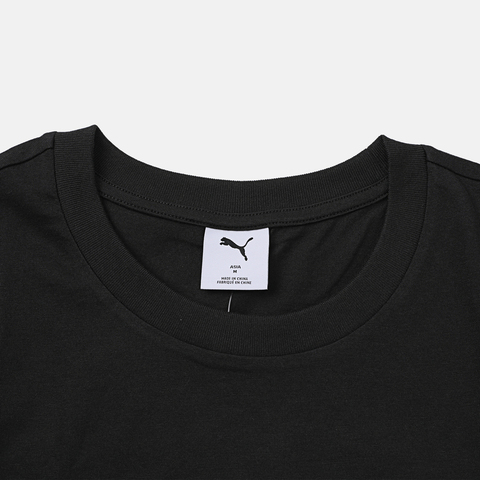 puma彪马2026男子男子-ESS METALLIC No.1 Logo Te-黑色针织无领短T69444801
