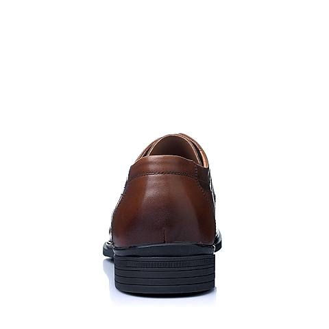Senda/森达春季专柜同款棕色时尚商务舒适打蜡牛皮男单鞋1DX09AM5