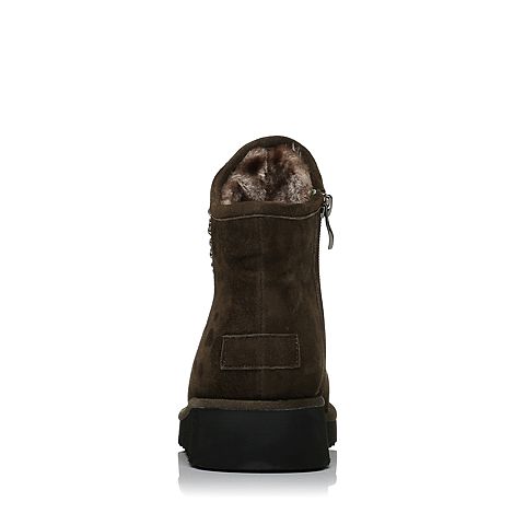 Senda/森达冬季专柜同款时尚个性舒适休闲女短靴3PW23DD6